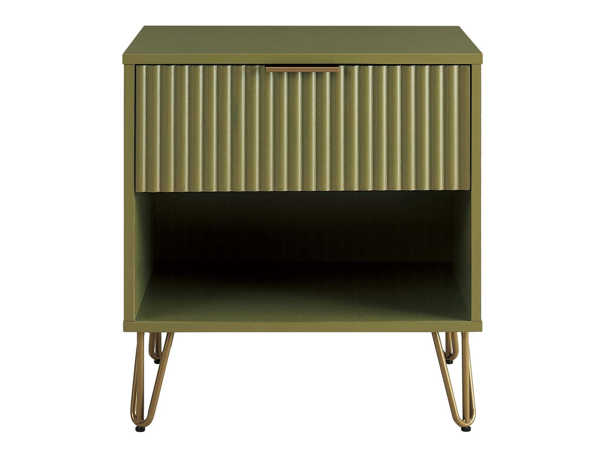DUMBO 1.0 Nightstand in Olive Green by Manhattan Comfort at Eve Furniture