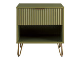 DUMBO 1.0 Nightstand in Olive Green by Manhattan Comfort at Eve Furniture