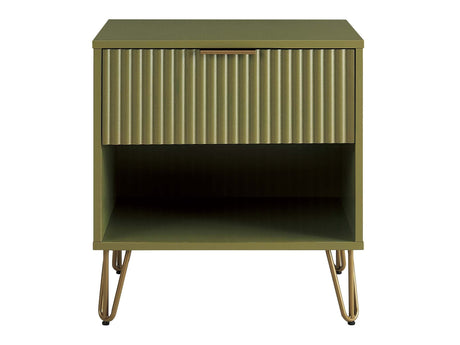 DUMBO 1.0 Nightstand in Olive Green by Manhattan Comfort at Eve Furniture