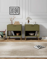 DUMBO 1.0 Nightstand in Olive Green (set of 2) by Manhattan Comfort at Eve Furniture