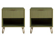 DUMBO 1.0 Nightstand in Olive Green (set of 2) by Manhattan Comfort at Eve Furniture