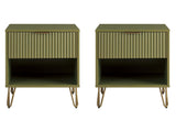 DUMBO 1.0 Nightstand in Olive Green (set of 2) by Manhattan Comfort at Eve Furniture