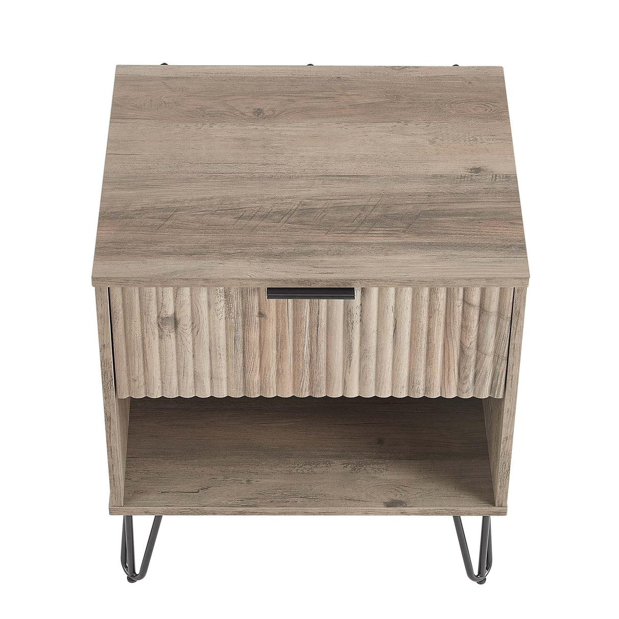 DUMBO 1.0 Nightstand in Rustic Grey by Manhattan Comfort at Eve Furniture