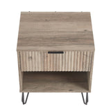 DUMBO 1.0 Nightstand in Rustic Grey by Manhattan Comfort at Eve Furniture