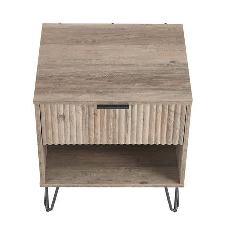 DUMBO 1.0 Nightstand in Rustic Grey by Manhattan Comfort at Eve Furniture