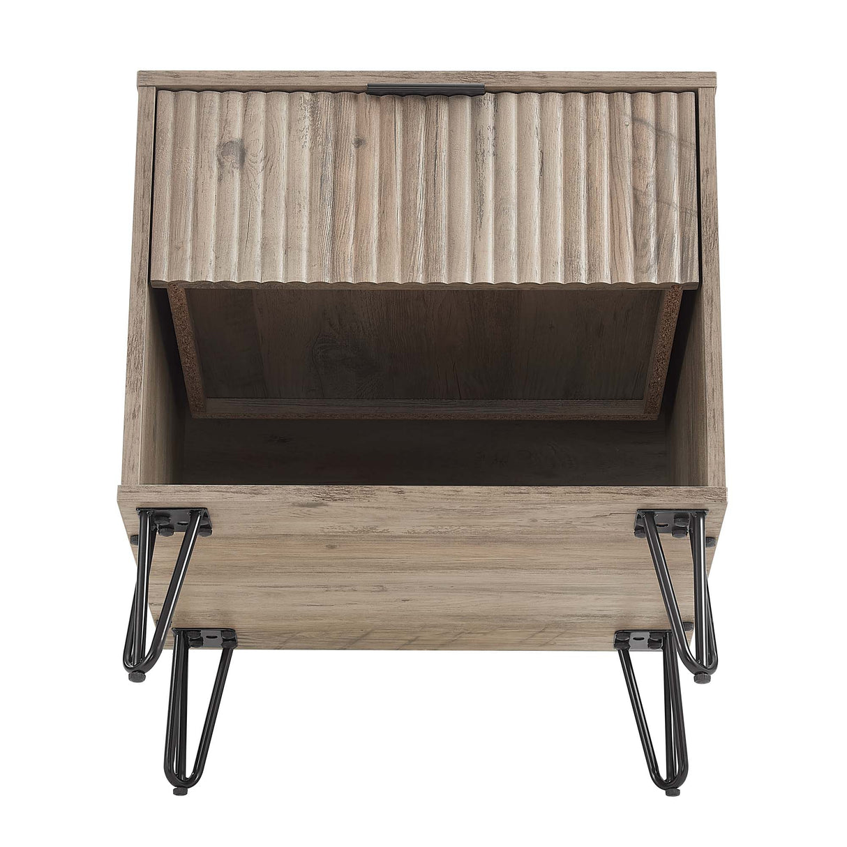 DUMBO 1.0 Nightstand in Rustic Grey by Manhattan Comfort at Eve Furniture