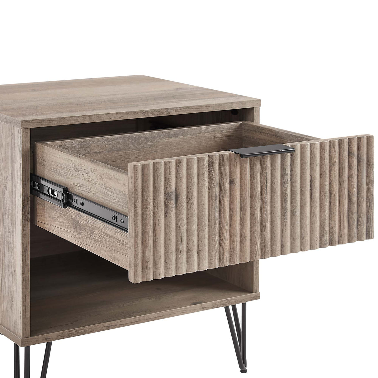 DUMBO 1.0 Nightstand in Rustic Grey by Manhattan Comfort at Eve Furniture