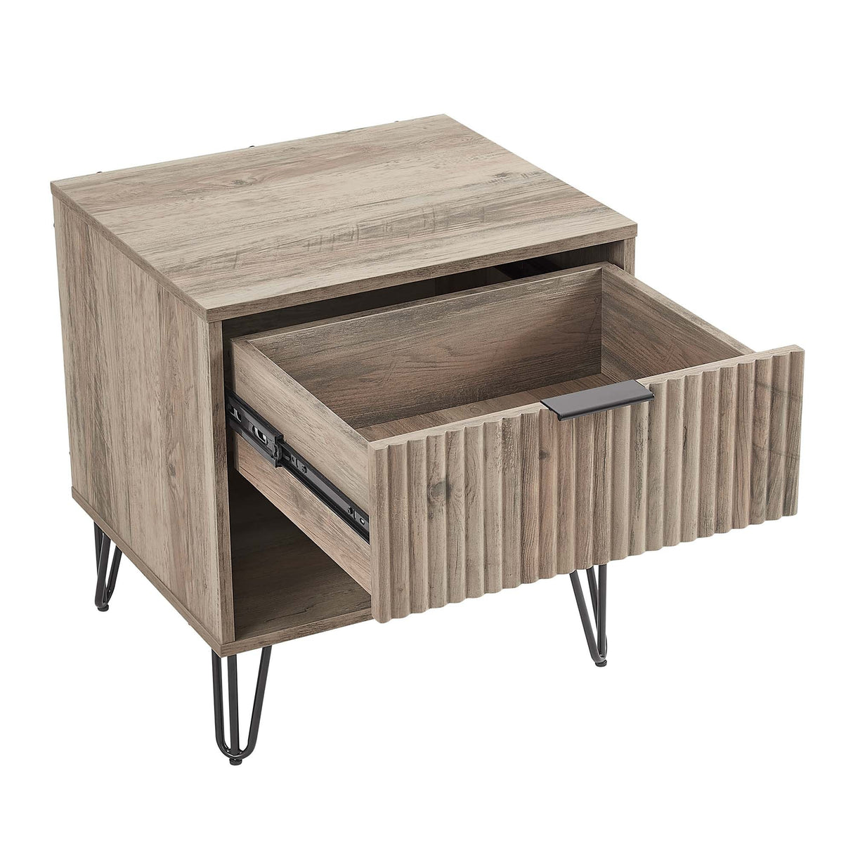 DUMBO 1.0 Nightstand in Rustic Grey by Manhattan Comfort at Eve Furniture