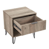 DUMBO 1.0 Nightstand in Rustic Grey by Manhattan Comfort at Eve Furniture