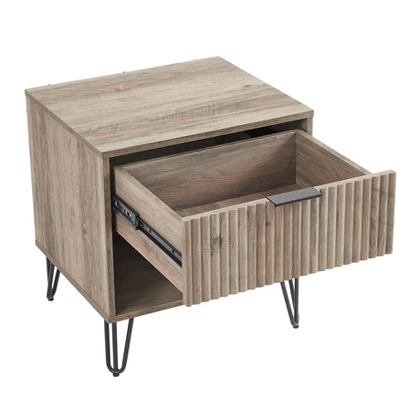 DUMBO 1.0 Nightstand in Rustic Grey by Manhattan Comfort at Eve Furniture