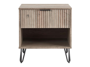 DUMBO 1.0 Nightstand in Rustic Grey by Manhattan Comfort at Eve Furniture