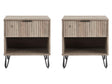 DUMBO 1.0 Nightstand in Rustic Grey (set of 2) by Manhattan Comfort at Eve Furniture