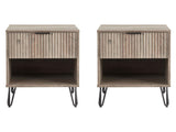 DUMBO 1.0 Nightstand in Rustic Grey (set of 2) by Manhattan Comfort at Eve Furniture