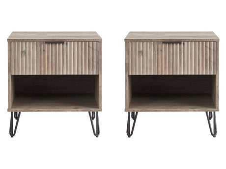 DUMBO 1.0 Nightstand in Rustic Grey (set of 2) by Manhattan Comfort at Eve Furniture