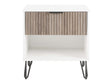 DUMBO 1.0 Nightstand in White and Rustic Grey by Manhattan Comfort at Eve Furniture