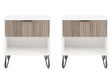 DUMBO 1.0 Nightstand in White and Rustic Grey (set of 2) by Manhattan Comfort at Eve Furniture