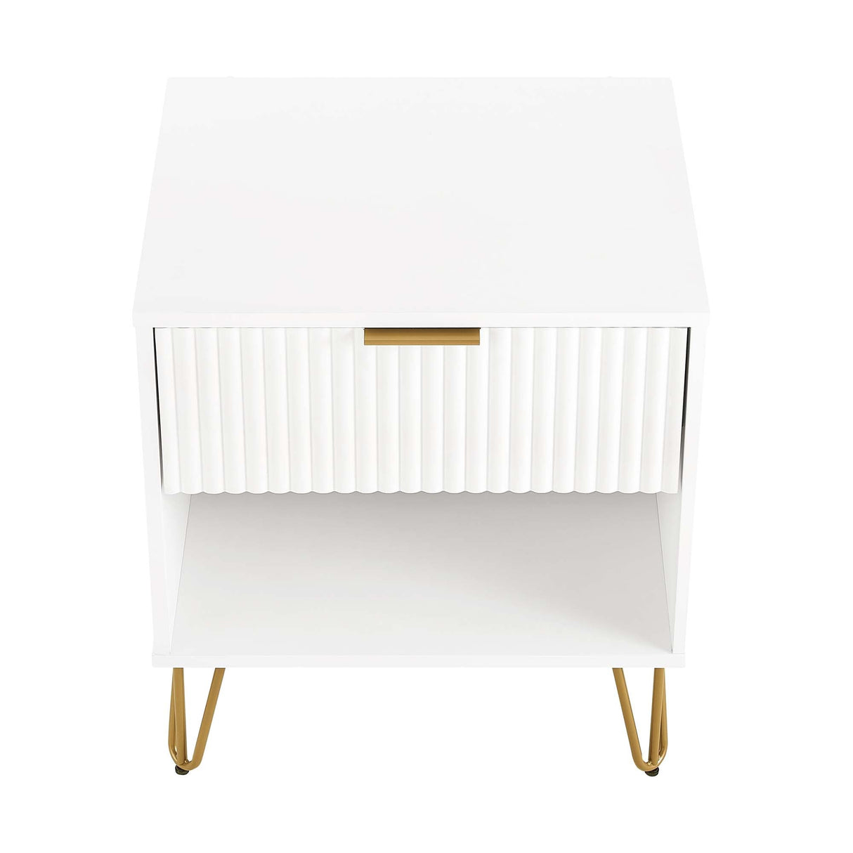 DUMBO 1.0 Nightstand in White by Manhattan Comfort at Eve Furniture