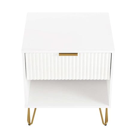 DUMBO 1.0 Nightstand in White by Manhattan Comfort at Eve Furniture