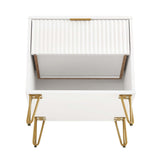 DUMBO 1.0 Nightstand in White by Manhattan Comfort at Eve Furniture