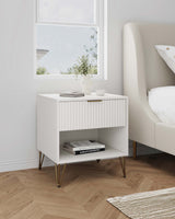 DUMBO 1.0 Nightstand in White by Manhattan Comfort at Eve Furniture