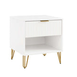 DUMBO 1.0 Nightstand in White by Manhattan Comfort at Eve Furniture