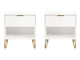 DUMBO 1.0 Nightstand in White (set of 2) by Manhattan Comfort at Eve Furniture