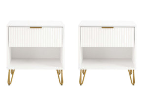 DUMBO 1.0 Nightstand in White (set of 2) by Manhattan Comfort at Eve Furniture