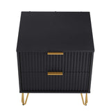 DUMBO 2.0 Nightstand in Black by Manhattan Comfort at Eve Furniture