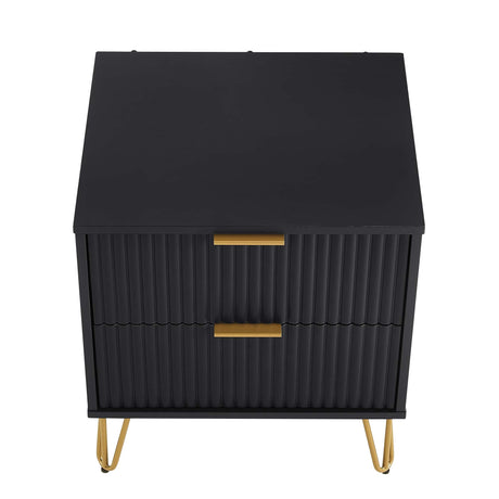 DUMBO 2.0 Nightstand in Black by Manhattan Comfort at Eve Furniture