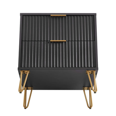 DUMBO 2.0 Nightstand in Black by Manhattan Comfort at Eve Furniture
