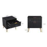 DUMBO 2.0 Nightstand in Black by Manhattan Comfort at Eve Furniture