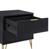 DUMBO 2.0 Nightstand in Black by Manhattan Comfort at Eve Furniture