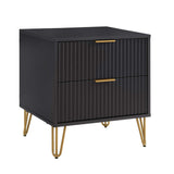 DUMBO 2.0 Nightstand in Black by Manhattan Comfort at Eve Furniture
