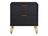 DUMBO 2.0 Nightstand in Black by Manhattan Comfort at Eve Furniture