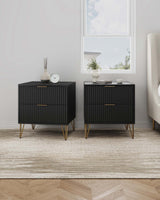 DUMBO 2.0 Nightstand in Black (set of 2) by Manhattan Comfort at Eve Furniture