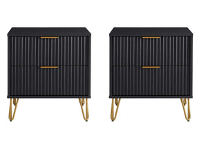 DUMBO 2.0 Nightstand in Black (set of 2) by Manhattan Comfort at Eve Furniture