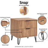 DUMBO 2.0 Nightstand in Golden Brown by Manhattan Comfort at Eve Furniture
