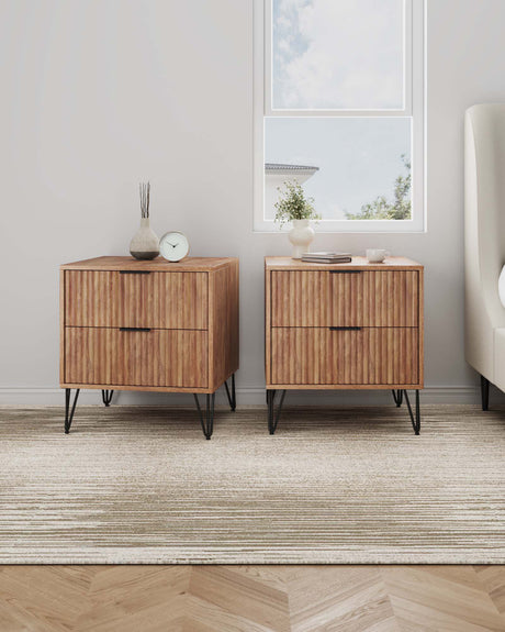 DUMBO 2.0 Nightstand in Golden Brown (set of 2) by Manhattan Comfort at Eve Furniture