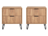 DUMBO 2.0 Nightstand in Golden Brown (set of 2) by Manhattan Comfort at Eve Furniture