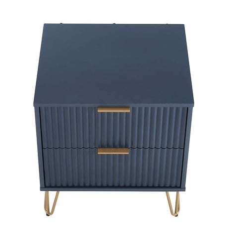 DUMBO 2.0 Nightstand in Midnight Blue by Manhattan Comfort at Eve Furniture