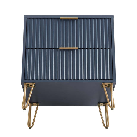 DUMBO 2.0 Nightstand in Midnight Blue by Manhattan Comfort at Eve Furniture