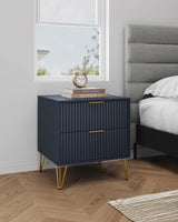 DUMBO 2.0 Nightstand in Midnight Blue by Manhattan Comfort at Eve Furniture