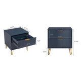 DUMBO 2.0 Nightstand in Midnight Blue by Manhattan Comfort at Eve Furniture