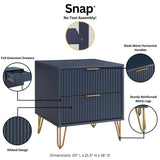 DUMBO 2.0 Nightstand in Midnight Blue by Manhattan Comfort at Eve Furniture