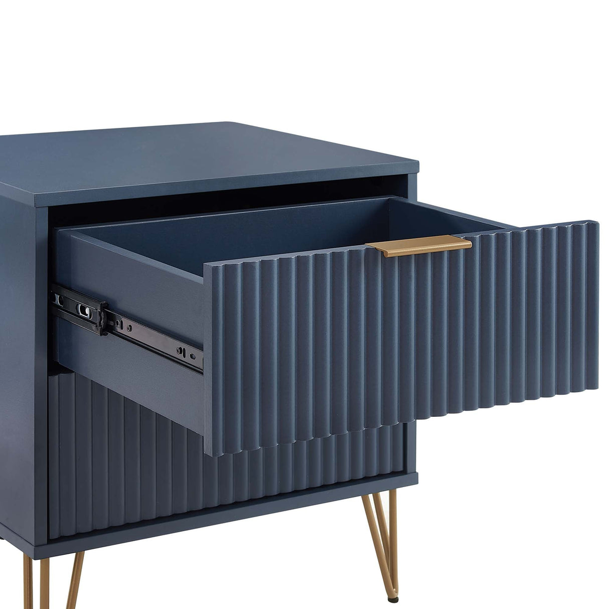 DUMBO 2.0 Nightstand in Midnight Blue by Manhattan Comfort at Eve Furniture