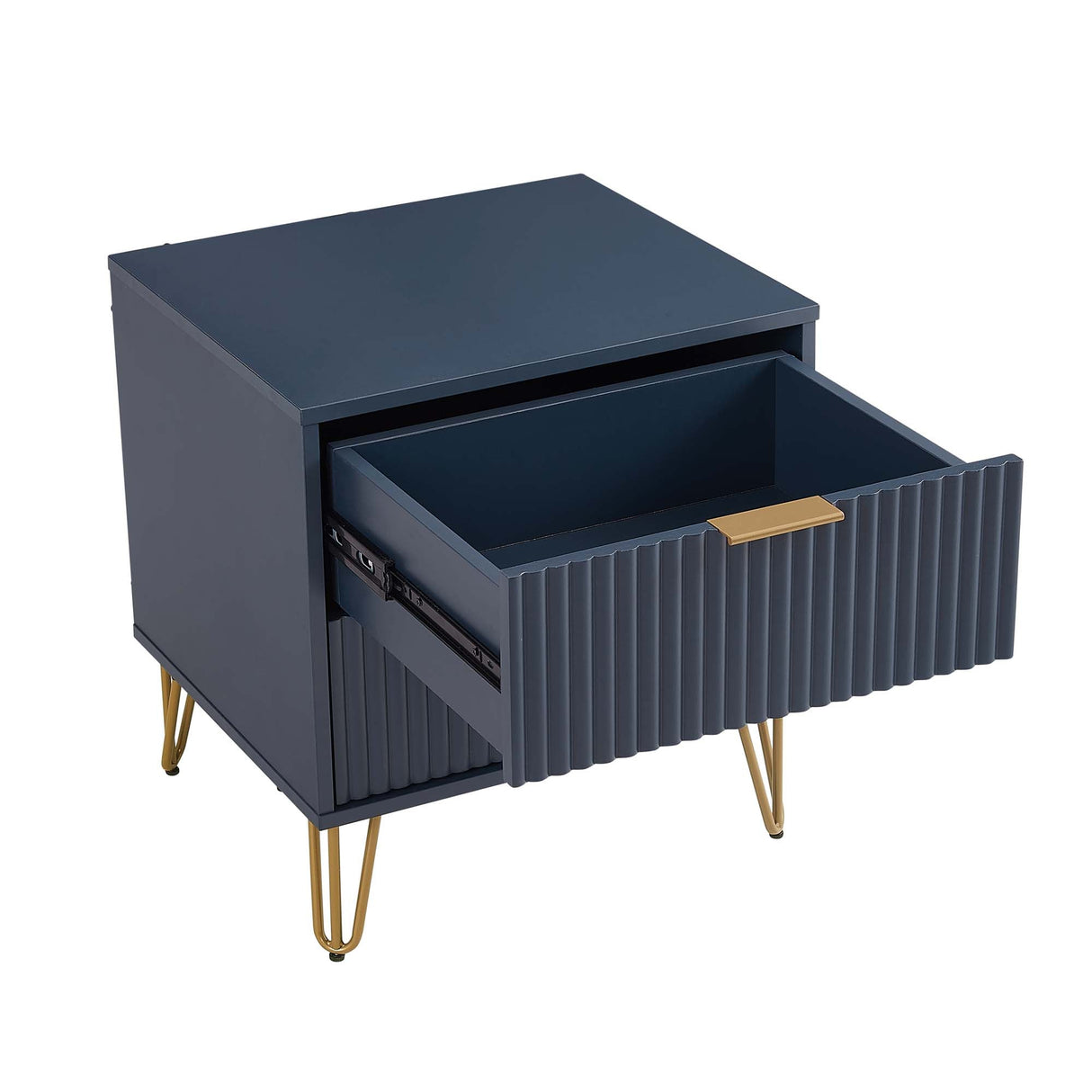 DUMBO 2.0 Nightstand in Midnight Blue by Manhattan Comfort at Eve Furniture