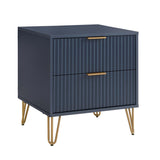 DUMBO 2.0 Nightstand in Midnight Blue by Manhattan Comfort at Eve Furniture