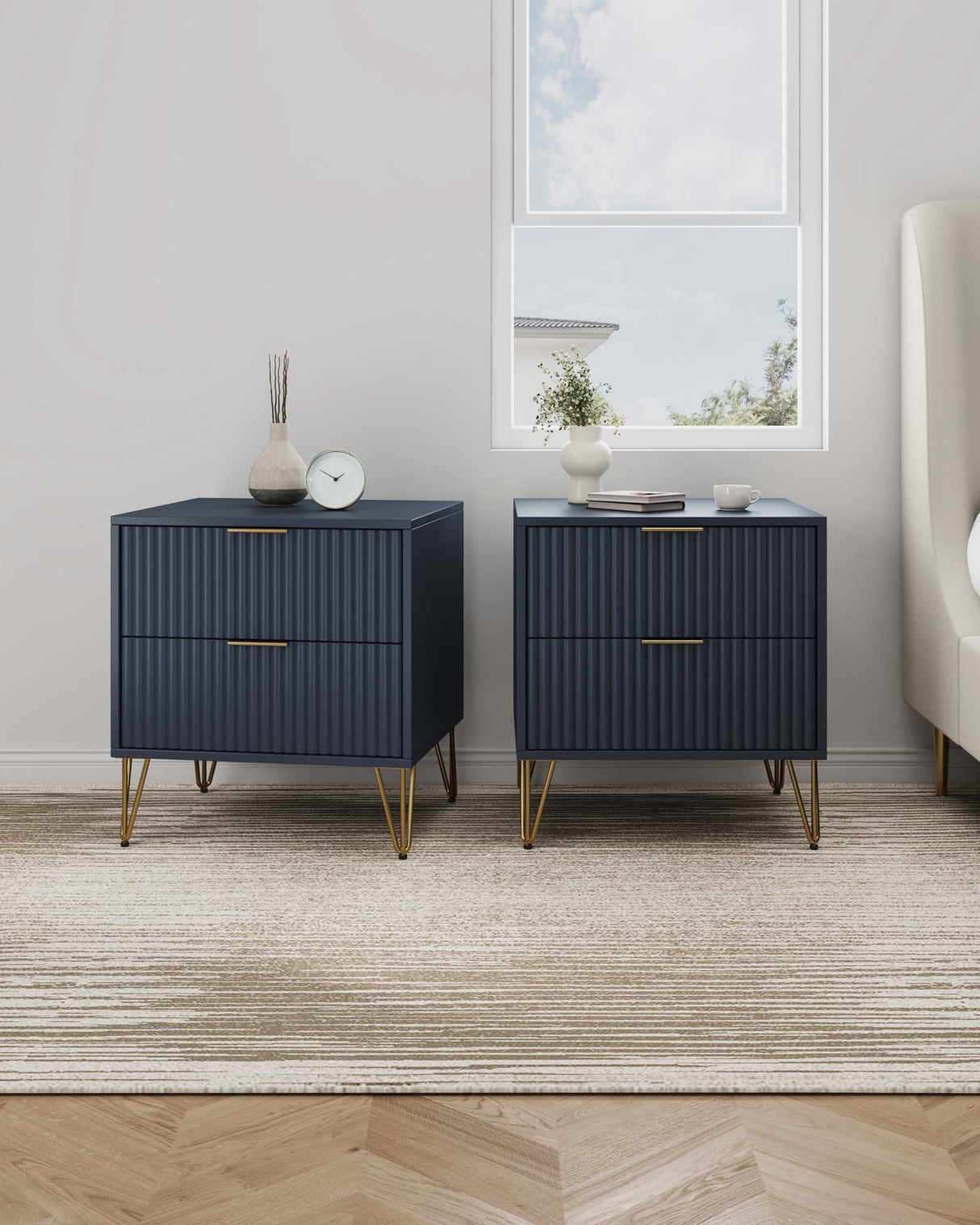 DUMBO 2.0 Nightstand in Midnight Blue (set of 2) by Manhattan Comfort at Eve Furniture