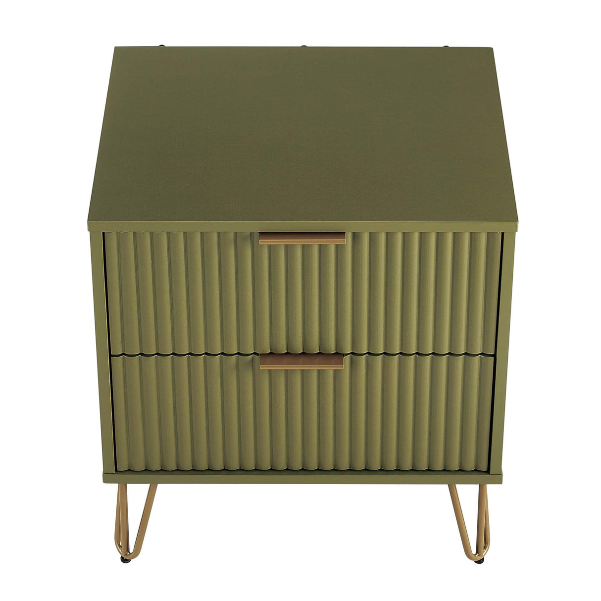 DUMBO 2.0 Nightstand in Olive Green by Manhattan Comfort at Eve Furniture