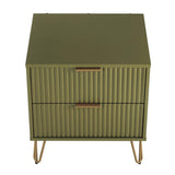 DUMBO 2.0 Nightstand in Olive Green by Manhattan Comfort at Eve Furniture